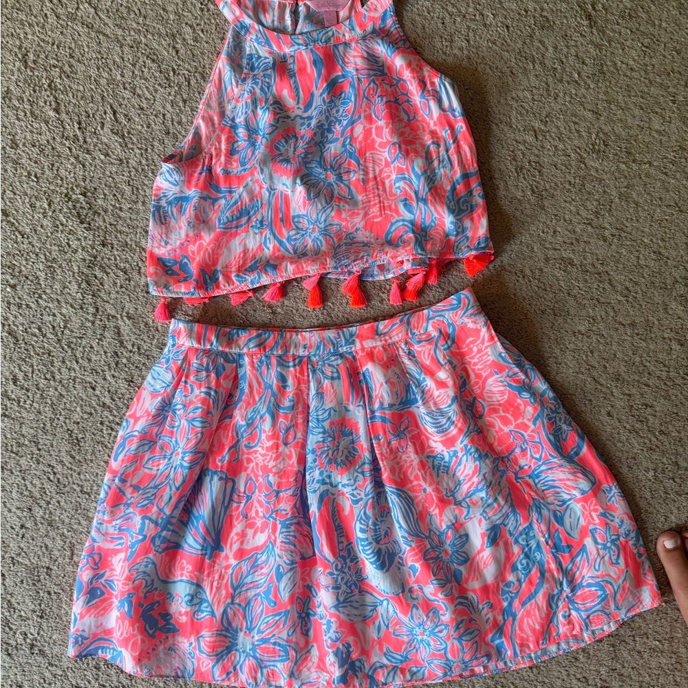 Lilly Pulitzer Pink and Blue Floral Shorts